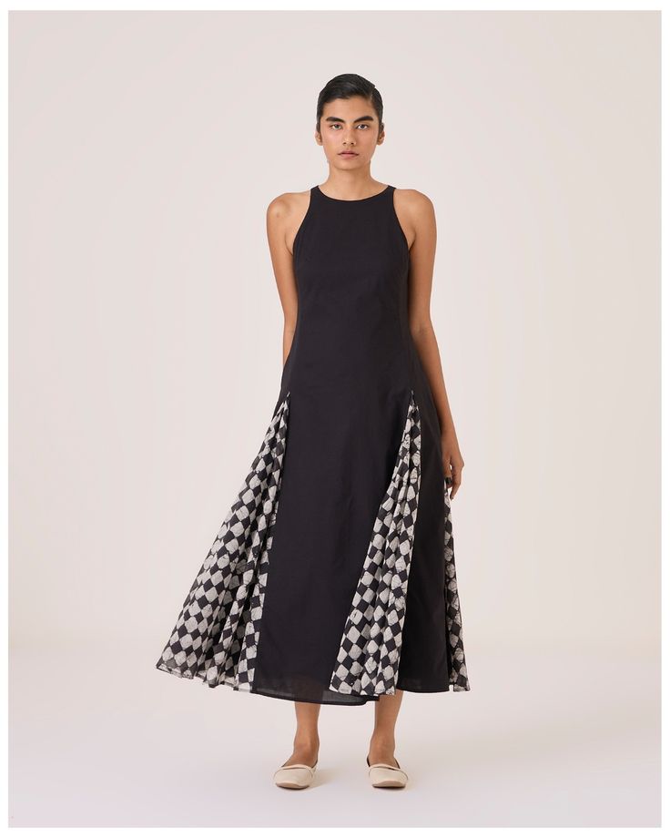 Geometric perfection in classic black and white_ Handcrafted to be timeless yet contemporary_ Dresses - Image 1